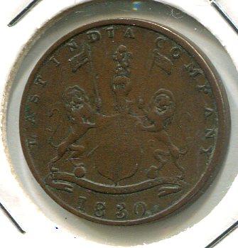 INDIA BOMBAY AH1246-1830 1/4 ANNA 'RARE'