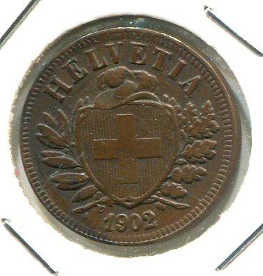 SWISS 1902 2 RAPPEN (04) (RARE)