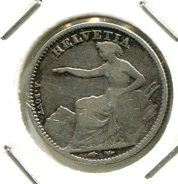 SWISS 1851 1/2 FRANC (01)