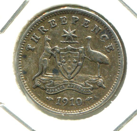 AUSTRALIA 1910 THREEPENCE (06)