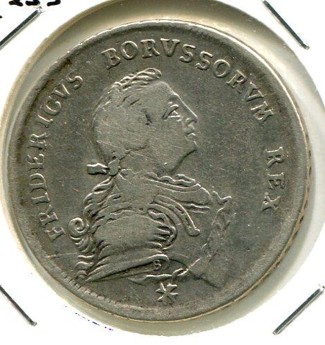 GERMANY PRUSSIA 1750A 1/4 THALER