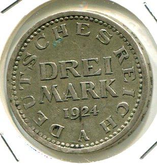 GERMANY 1924A 3 MARKS (02)