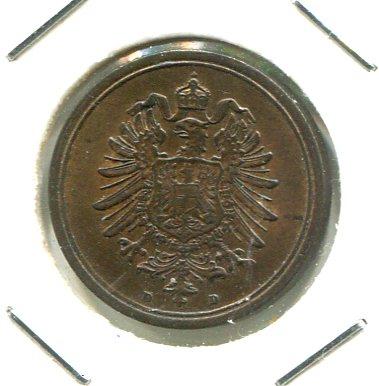 GERMANY 1875D PFENNIG