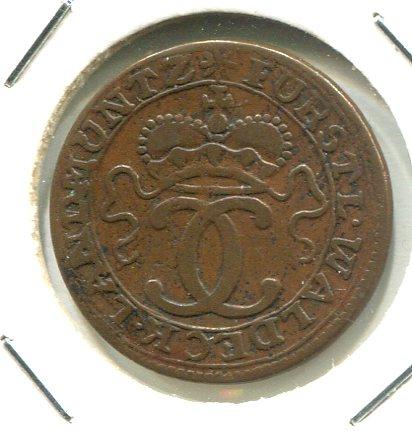 GERMANY WALDECK 1730 4 PFENNIG (SCARCE)