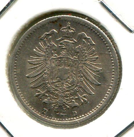 GERMANY 1875D 20 PFENNIG (04)