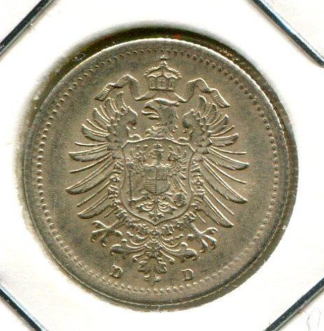 GERMANY 1875D 20 PFENNIG (01)