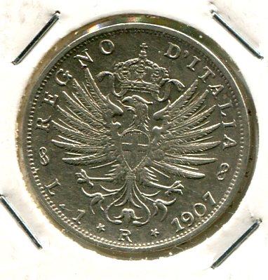 ITALY 1907A 1 LIRA