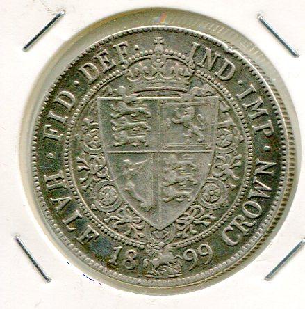 GB 1899 1/2 CROWN