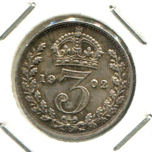 GB 1902 SILVER THREEPENCE