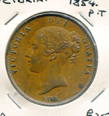 GB 1854 PT PENNY