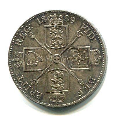 GB 1889 DOUBLE FLORIN