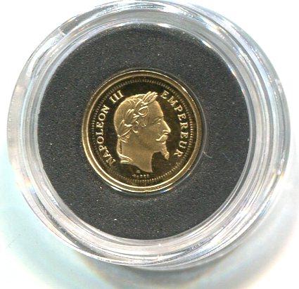 FRANCE 1869 COPY OF 100 FRANCS GOLD PROOF