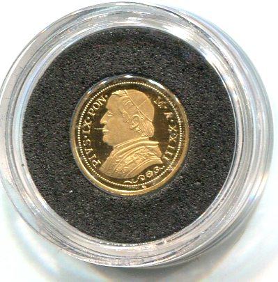 PAPAL STATES 1869 20 LIRA GOLD COPY