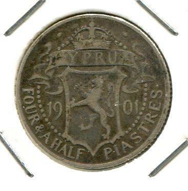 CYPRUS 1901 4 1/2 PIASTRES (01)