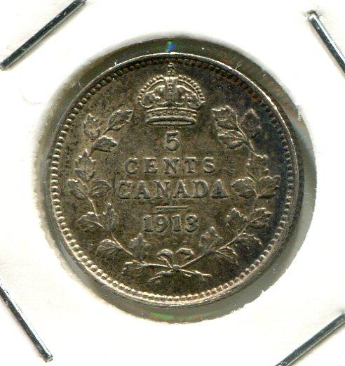 CANADA 1913 5 CENTS