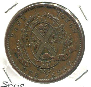 CANADA 1837 2 SOUS PENNY TOKEN