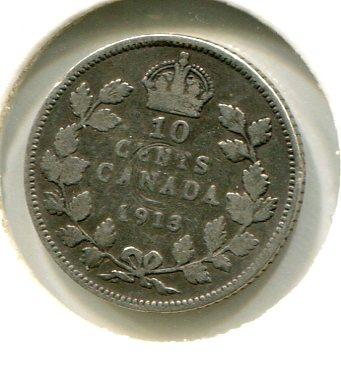 CANADA 1913 10 CENTS