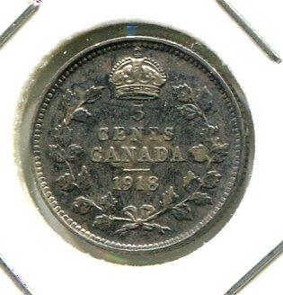 CANADA 1918 5 CENTS