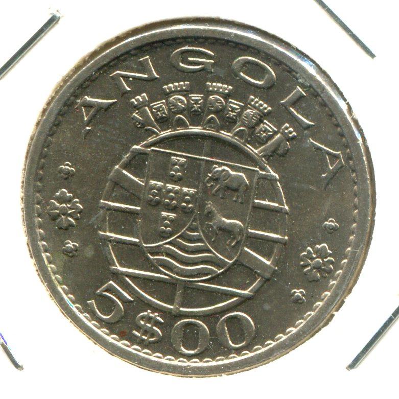 ANGOLA 1972 5 ESCUDOS 'SCARCE'