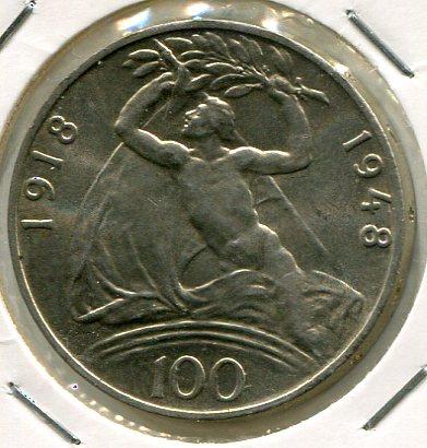 CZECH REP. 1948 100 KORUN