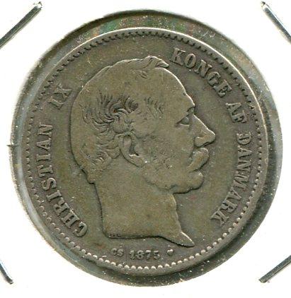 DENMARK 1875 KRONE 'SCARCE'