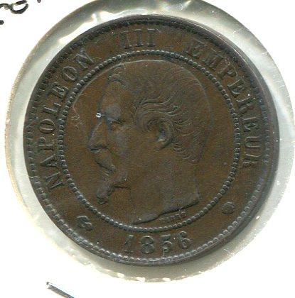 FRANCE 1856 MA 10 CENTS