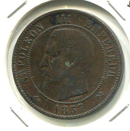 FRANCE 1857B 10 CENTS