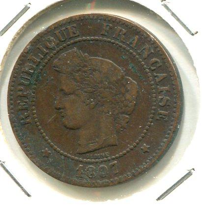 FRANCE 1897A 5 CENTS