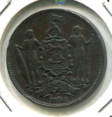 BR.NORTH BORNEO 1896H CENT 'RARE'