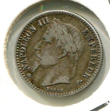 FRANCE 1864BB 50 CENTS